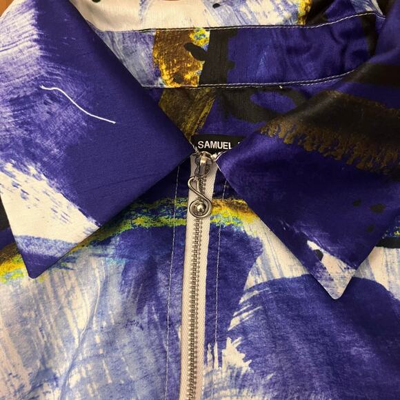 Samuel Dong Jacket Size L Full Zip Collar Bomber Windbreaker - Picture 4 of 13